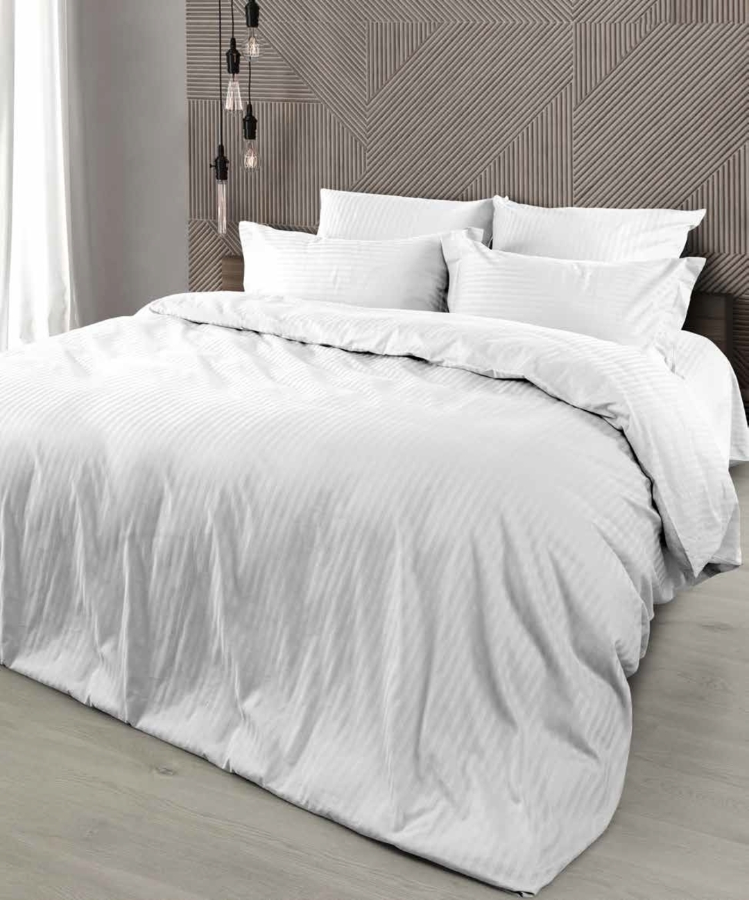 КПБ 2сп страйп-сатин Венге <Mist Скидка>