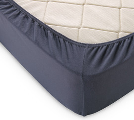 Простыня трикотажная на резинке 125гр борт 20 Текс-Дизайн<140*200, антрацит 2 спальный>