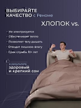 Одеяло лен поплин Реноме