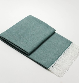 Плед Милан с бахромой Влади, белый-зеленый-рап 1, В11<9050287 В11, 150*200, белый-зеленый-рап 1, 1.5 спальные>